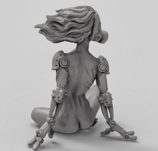 Transhuman Girl - Duncan Shadow Printed Miniature | Dungeons & Dragons | Pathfinder | Tabletop