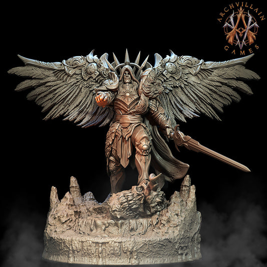 Omniel, Male Celestial Angel - Archvillain Games Printed Miniature | Dungeons & Dragons | Pathfinder | Tabletop