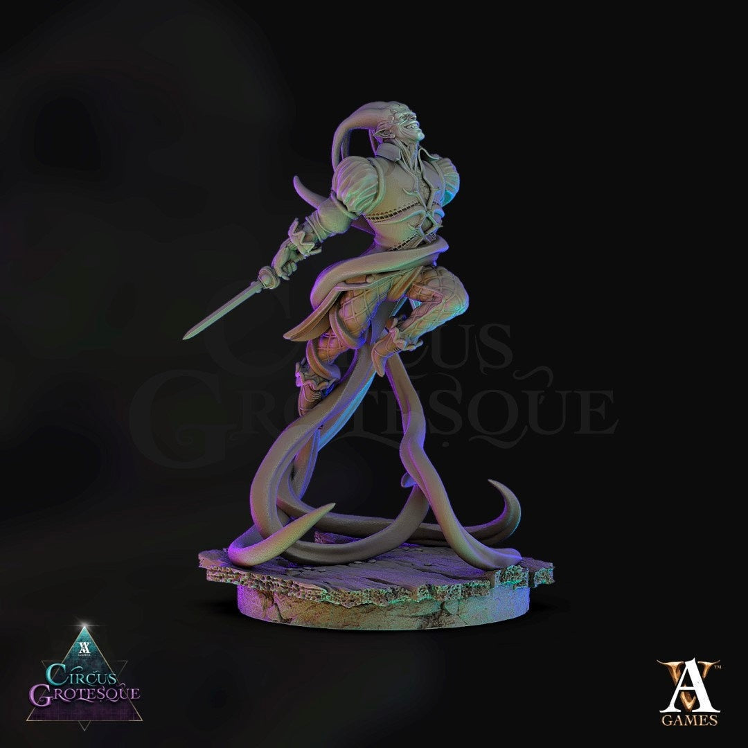 Circus Jester - Archvillain Games Printed Miniature | Dungeons & Dragons | Pathfinder | Tabletop