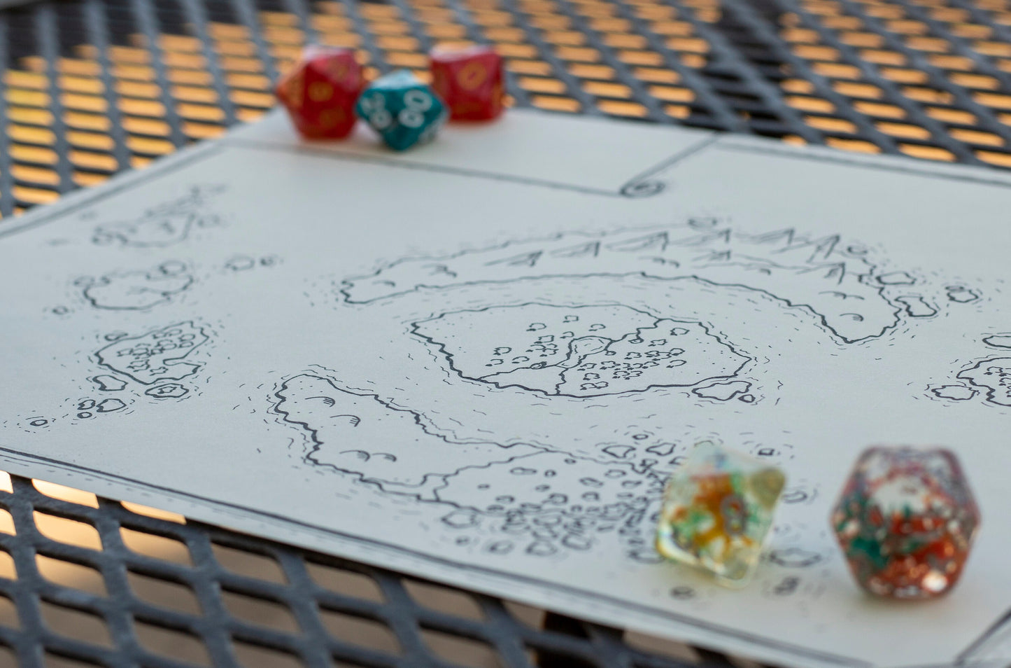 Blank Coastal Map - 8.5x11 inch Original Hand Drawn Fantasy Map for Dungeons & Dragons | Pathfinder | Tabletop RPG