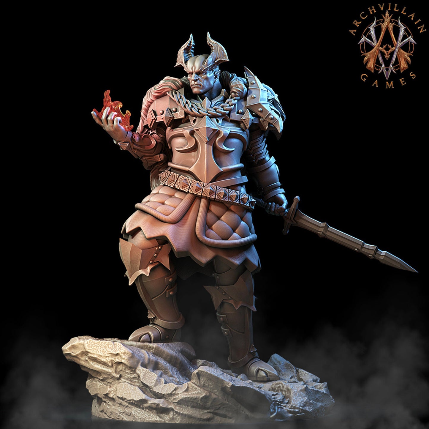 Kalineas the Broken - Archvillain Games Printed Miniature | Dungeons & Dragons | Pathfinder | Tabletop