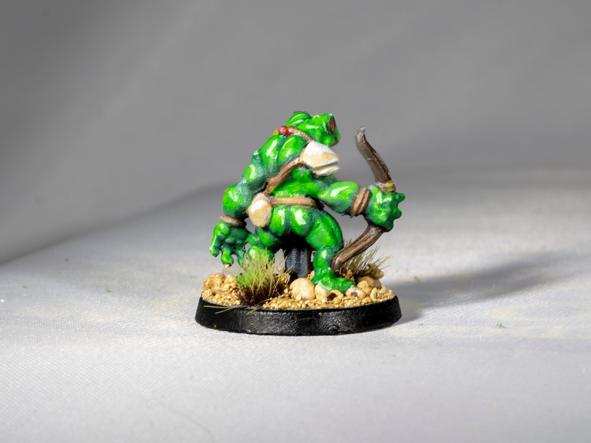 Boggard Frog Ranger with Bow - Duncan Shadow Printed Miniature | Dungeons & Dragons | Pathfinder | Tabletop