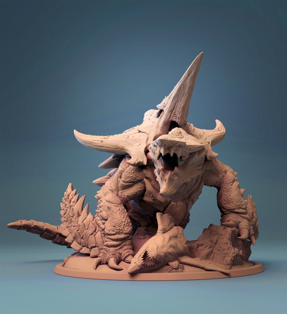 Giant Dragon Turtle 130mm Base - Lord of the Print Miniature | Dungeons & Dragons | Pathfinder | Tabletop