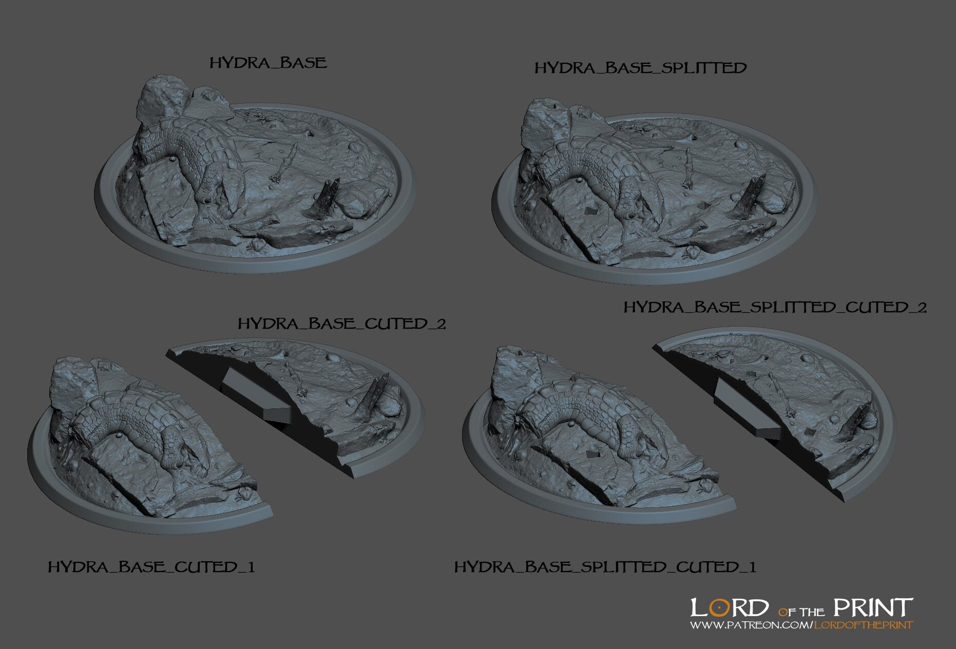 Hydra - Lord of the Print Miniature | Dungeons & Dragons | Pathfinder | Tabletop