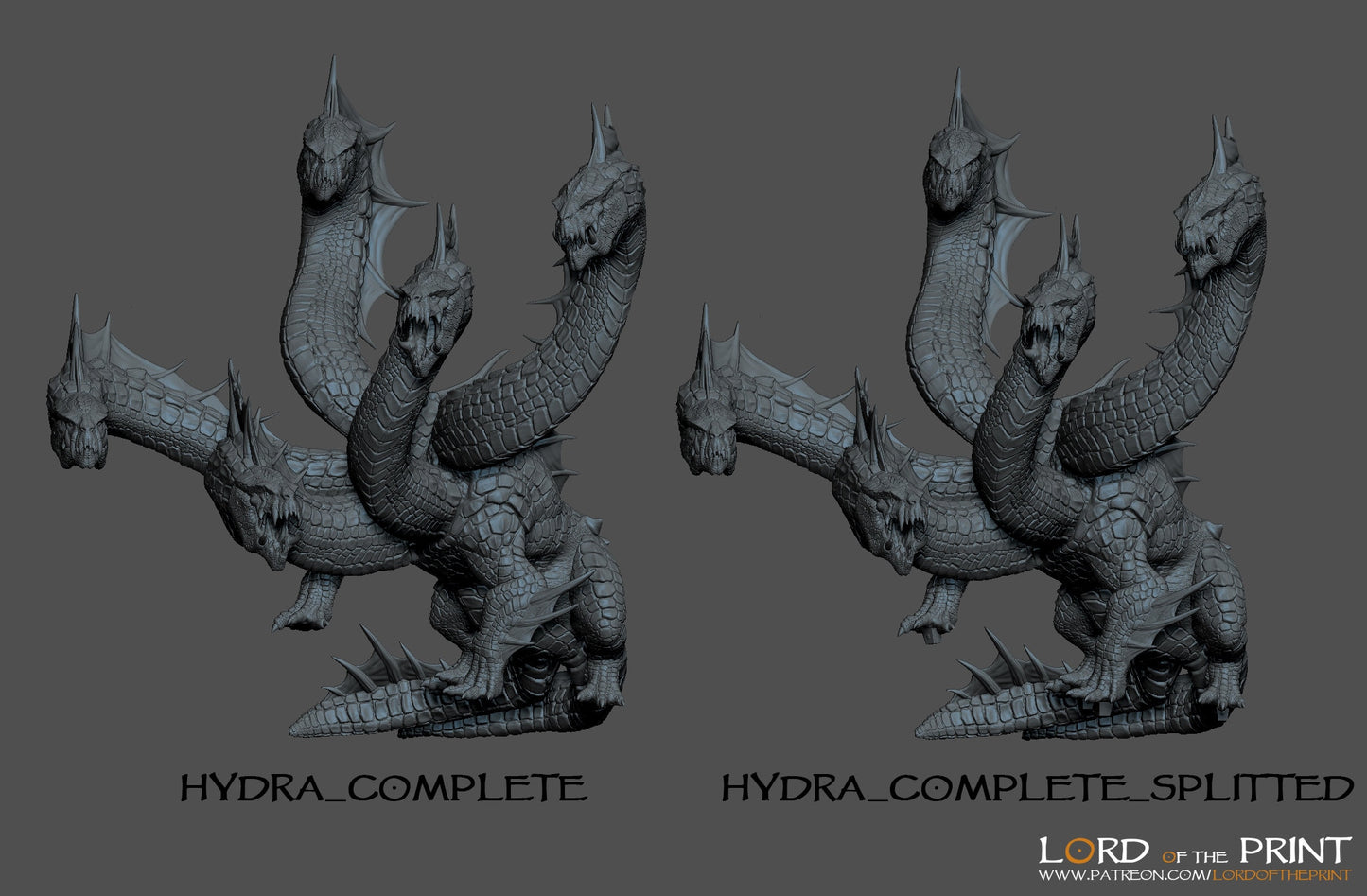 Hydra - Lord of the Print Miniature | Dungeons & Dragons | Pathfinder | Tabletop