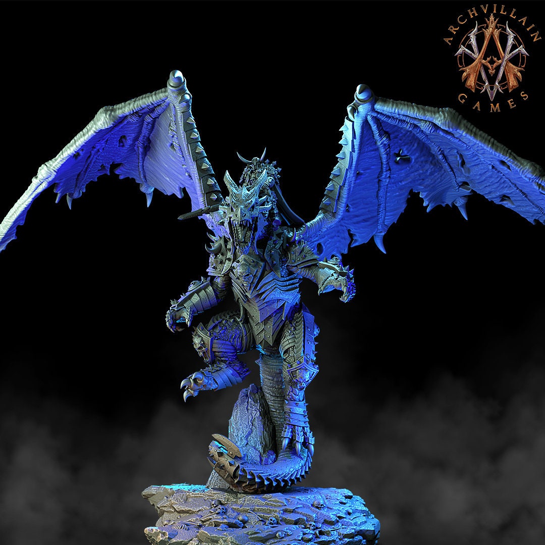 Erevos the Death Dragon - Archvillain Games Printed Miniatures | Dungeons & Dragons | Pathfinder | Tabletop