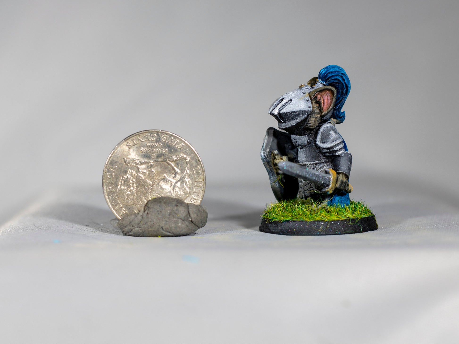 Mousling Knight - Duncan Shadow Printed Miniature | Dungeons & Dragons | Pathfinder | Tabletop