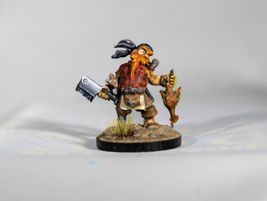 Gruff Grimecleaver, Dwarf Pirate Cook - Dungeons & Dragons Painted Miniature | Pathfinder | Tabletop