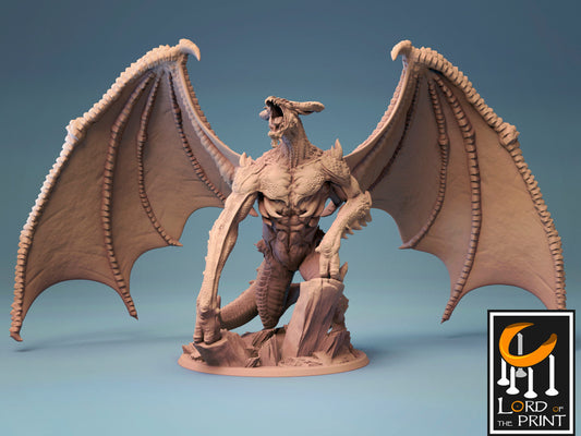 Bat Dragon - Lord of the Print Miniature | Dungeons & Dragons | Pathfinder | Tabletop