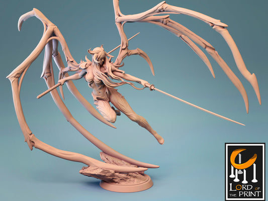 Succubus Fighter - Lord of the Print Miniature | Dungeons & Dragons | Pathfinder | Tabletop
