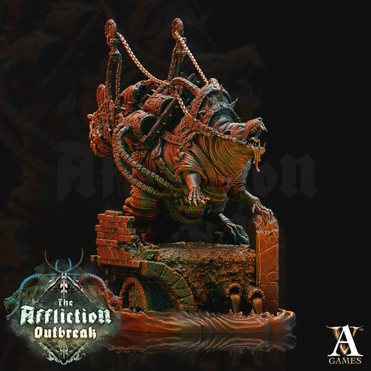 Bile Rat - Archvillain Games Printed Miniature | Dungeons & Dragons | Pathfinder | Tabletop
