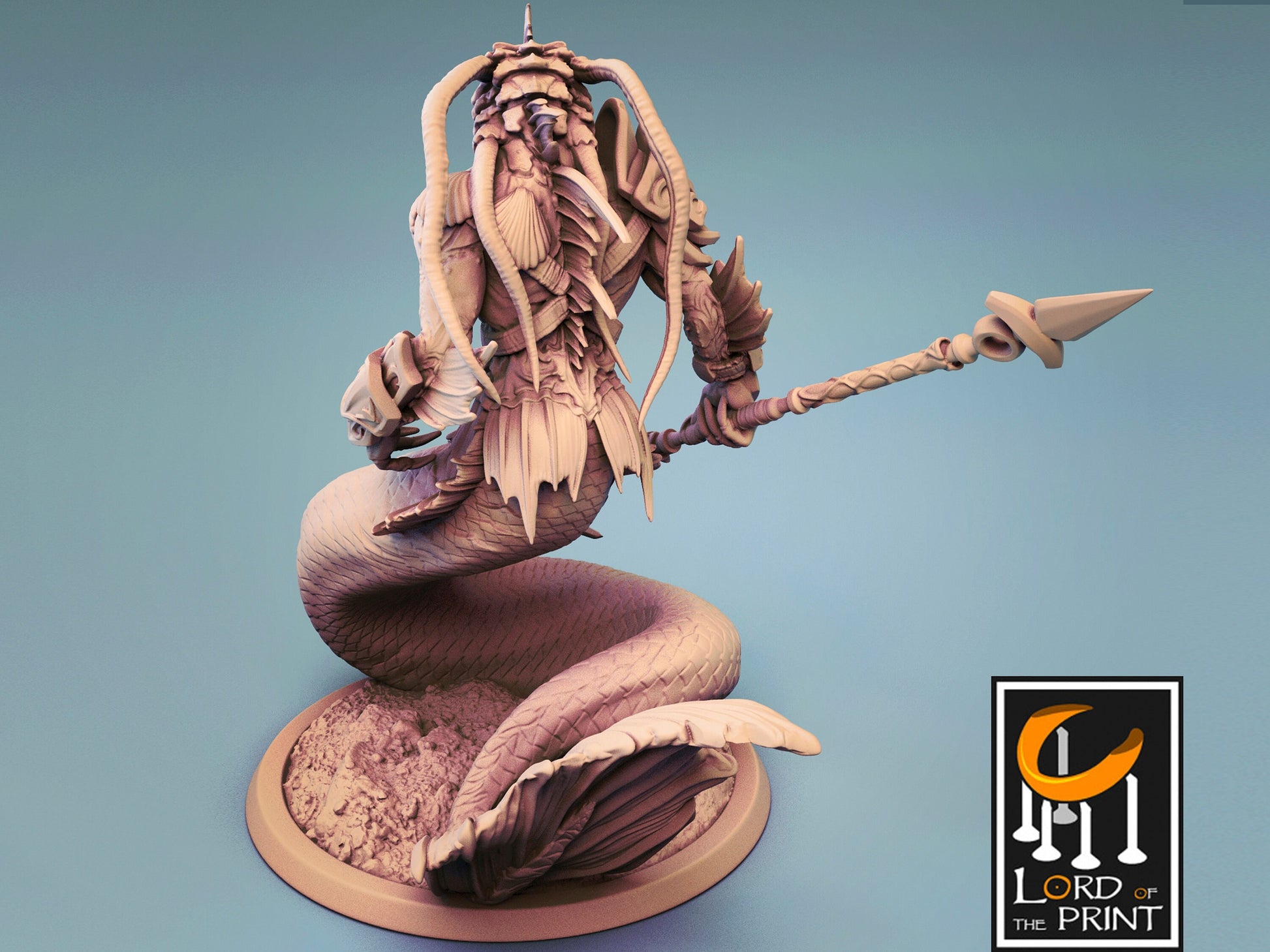 Triton - Lord of the Print Miniature | Dungeons & Dragons | Pathfinder | Tabletop