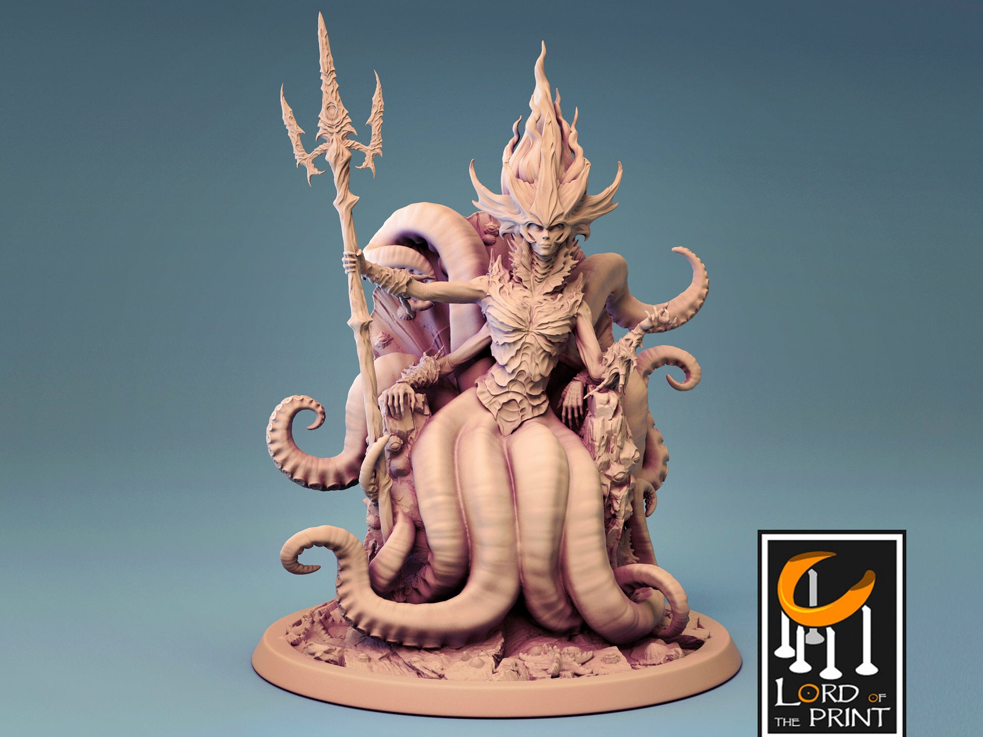 Queen of the Sea Painted Model - Lord of the Print Miniature | Dungeons & Dragons | Pathfinder | Tabletop