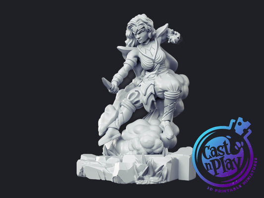 Mereith The Druid - Cast n Play Printed Miniature | Dungeons & Dragons | Pathfinder | Tabletop