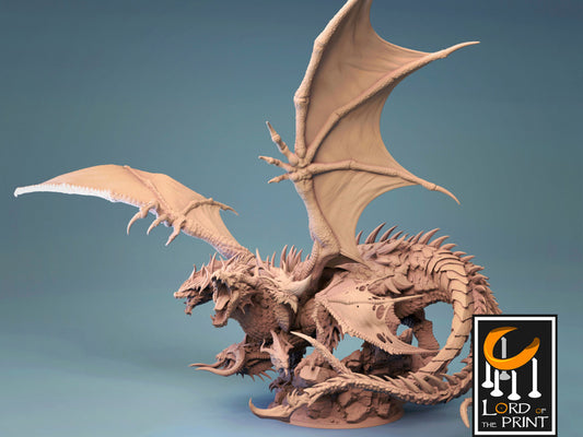 Tiamat, Dragon God 6 inch wide base - Lord of the Print Miniature | Dungeons & Dragons | Pathfinder | Tabletop