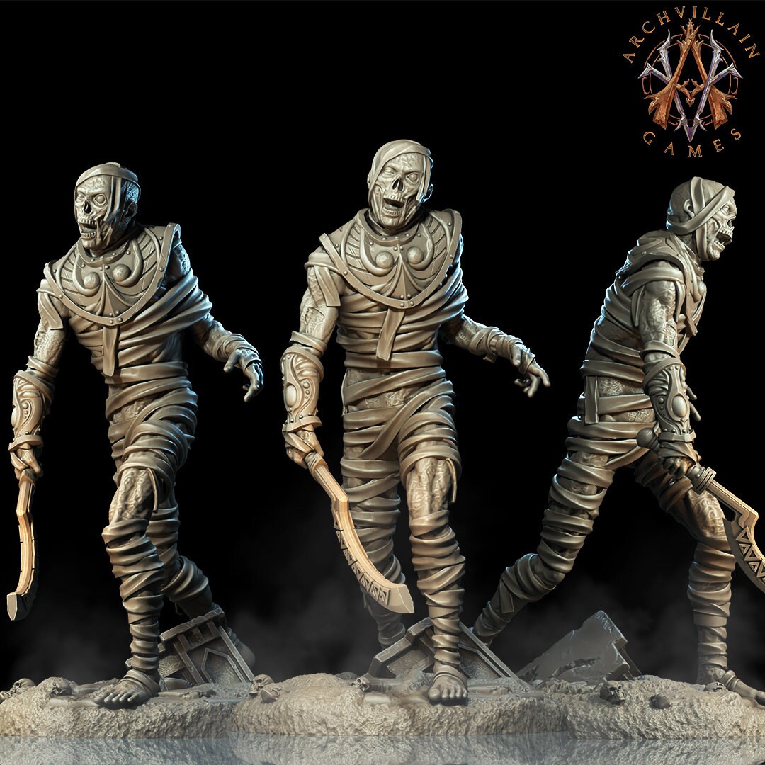 Giant Mummy - Archvillain Games Printed Miniature | Dungeons & Dragons | Pathfinder | Tabletop