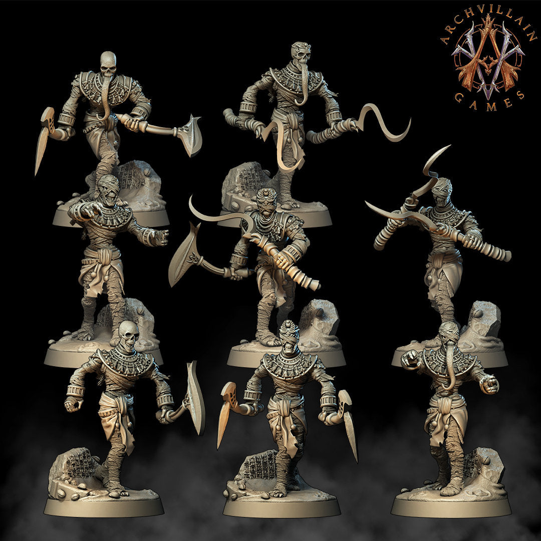 Mummy Bundle - Archvillain Games Printed Miniature | Dungeons & Dragons | Pathfinder | Tabletop