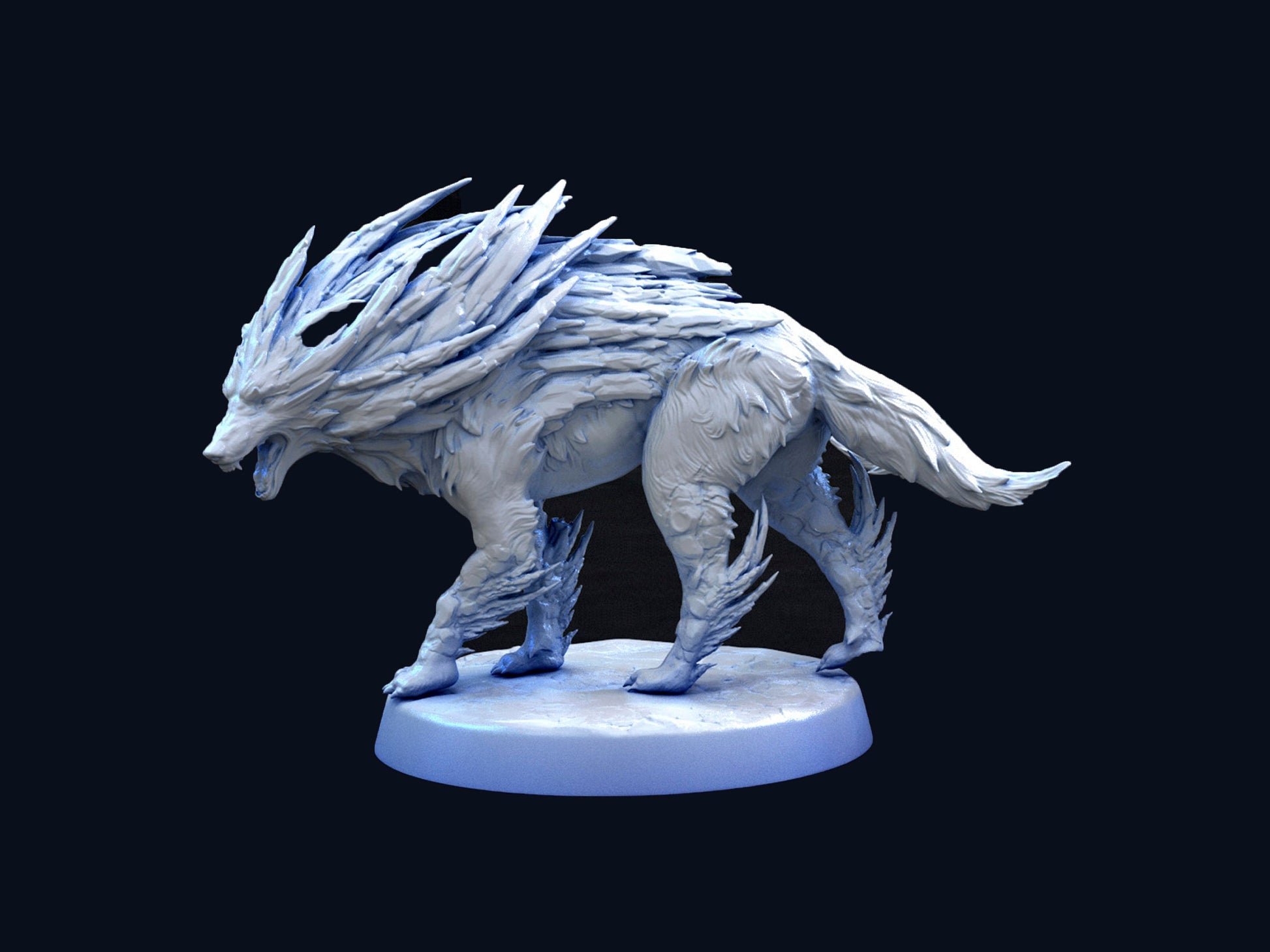 Arctic Wolves - Mini Monster Mayhem Printed Miniature | Dungeons & Dragons | Pathfinder | Tabletop