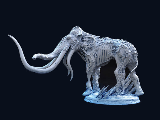 Undead Mammoth - Mini Monster Mayhem Printed Miniature | Dungeons & Dragons | Pathfinder | Tabletop