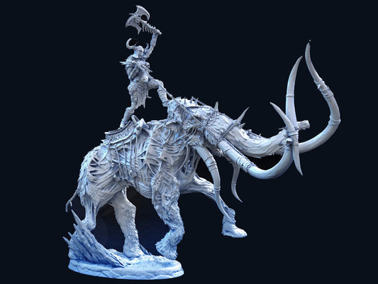 Undead Mammoth and Frost Giant - Mini Monster Mayhem Printed Miniature/Diarama | Dungeons & Dragons | Pathfinder | Tabletop