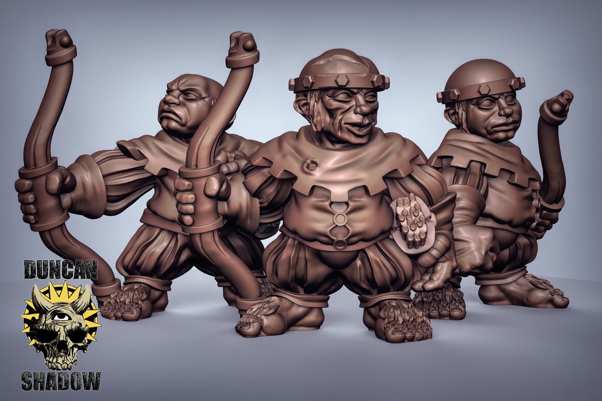 Halfling with Bow - Duncan Shadow Printed Miniature | Dungeons & Dragons | Pathfinder | Tabletop