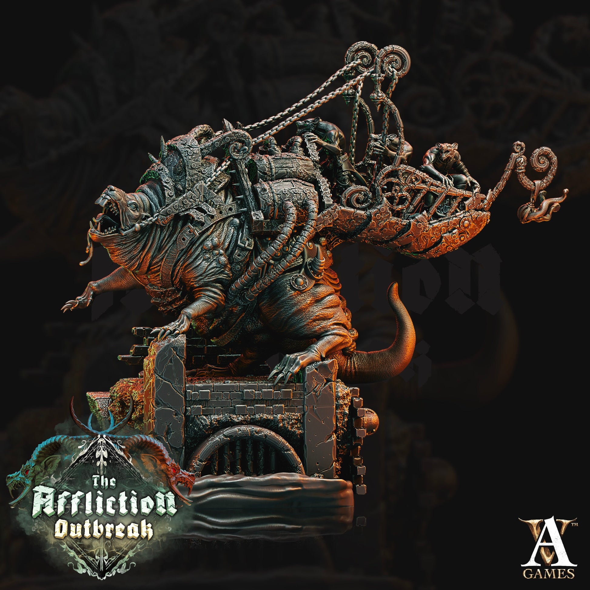 Bile Rat - Archvillain Games Printed Miniature | Dungeons & Dragons | Pathfinder | Tabletop