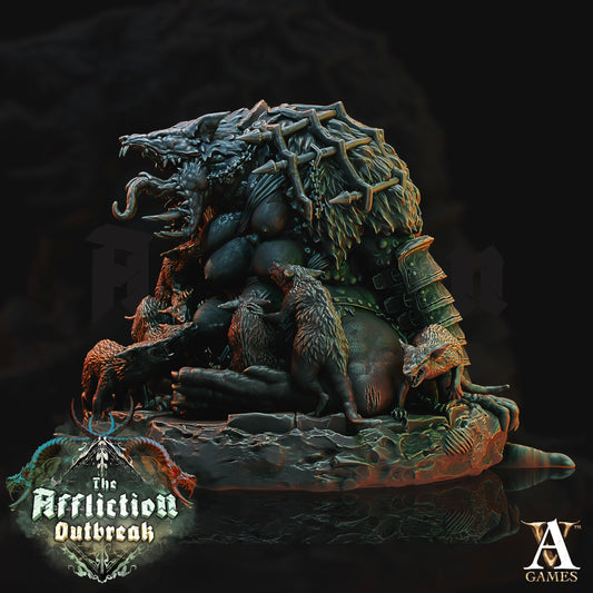 Rat Broodmother - Archvillain Games Printed Miniature | Dungeons & Dragons | Pathfinder | Tabletop