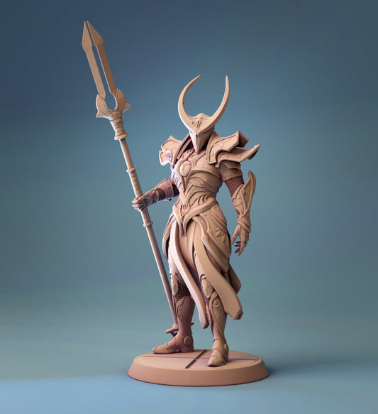 Armored Warlock - Lord of the Print Miniature | Dungeons & Dragons | Pathfinder | Tabletop