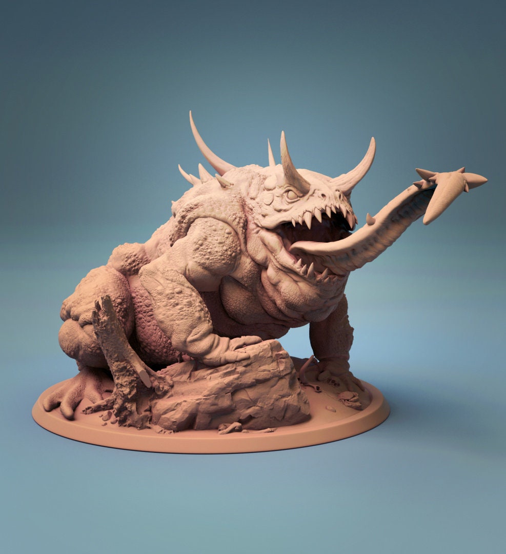 Giant Toad Painted Model - Lord of the Print Miniature | Dungeons & Dragons | Pathfinder | Tabletop