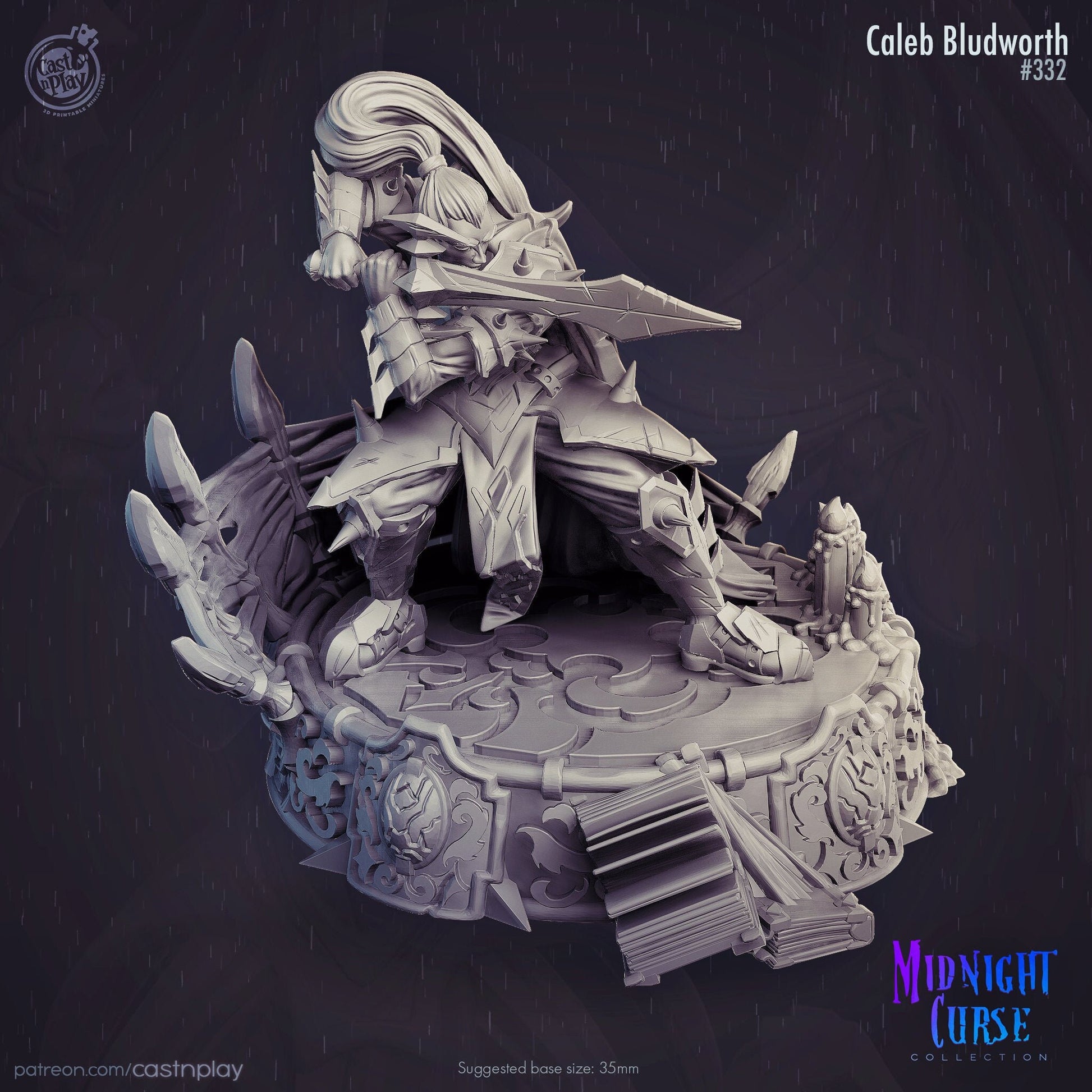 Caleb Bludworth - Cast n Play Printed Miniature | Dungeons & Dragons | Pathfinder | Tabletop