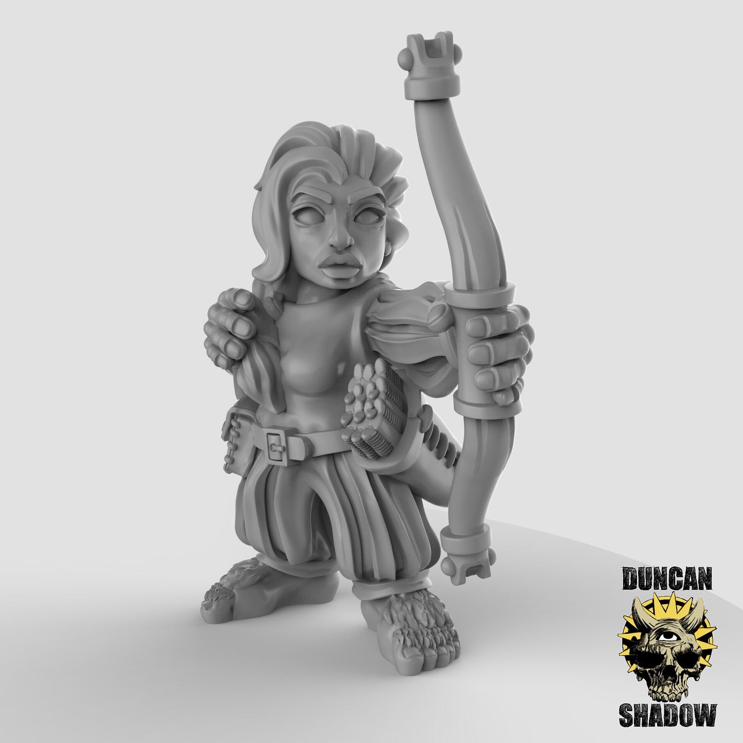 Halfling with Bow Painted Model - Duncan Shadow Printed Miniature | Dungeons & Dragons | Pathfinder | Tabletop