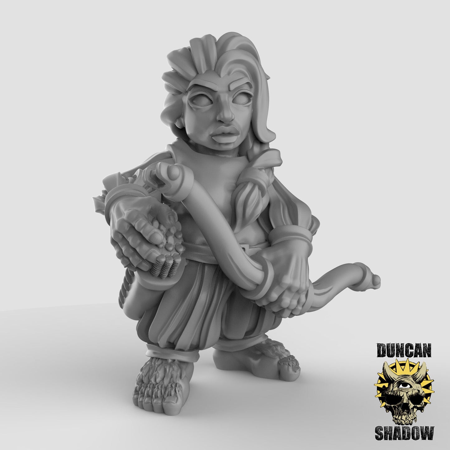 Halfling with Bow Painted Model - Duncan Shadow Printed Miniature | Dungeons & Dragons | Pathfinder | Tabletop