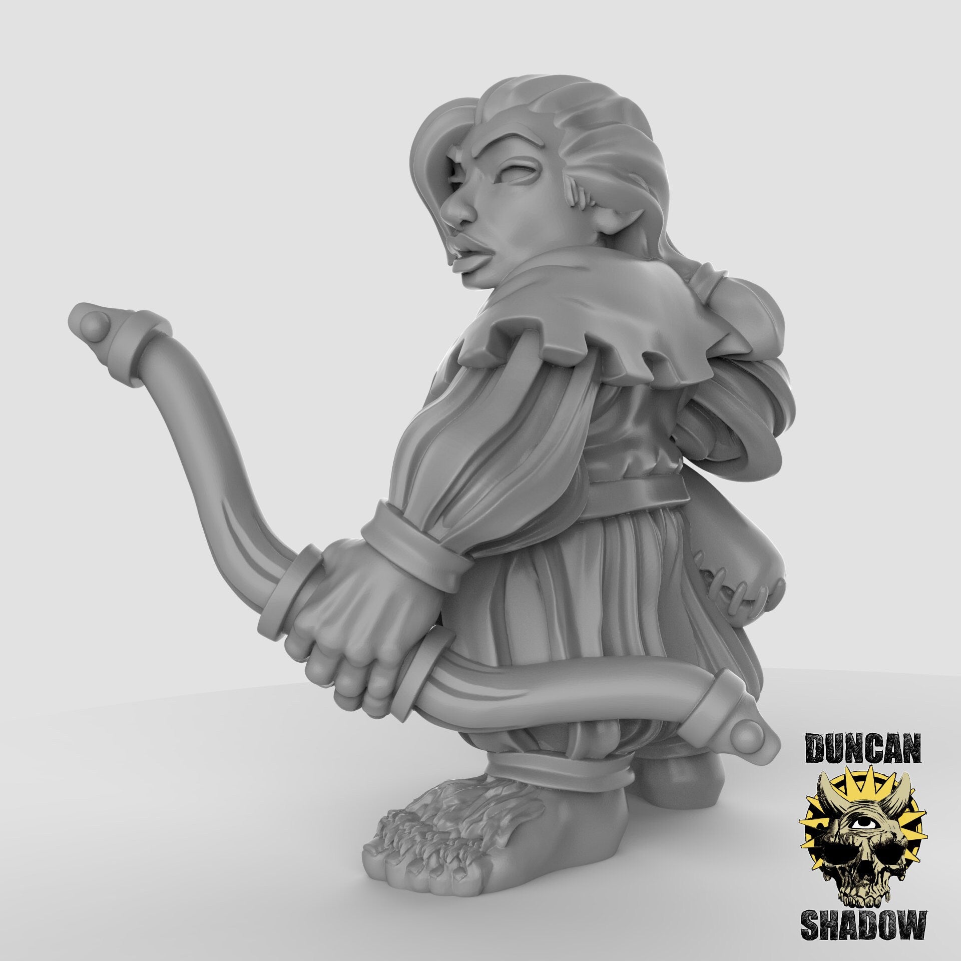 Halfling with Bow Painted Model - Duncan Shadow Printed Miniature | Dungeons & Dragons | Pathfinder | Tabletop