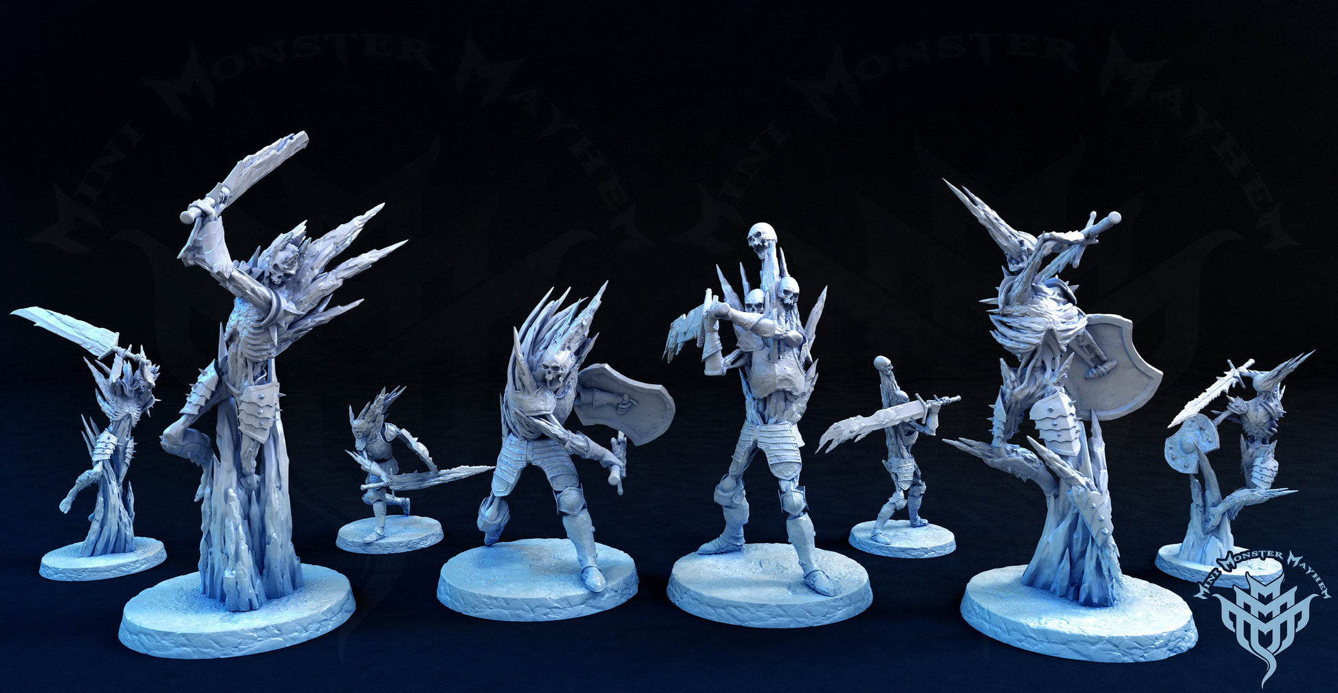 Frostbitten Berzerker - Mini Monster Mayhem Printed Miniature | Dungeons & Dragons | Pathfinder | Tabletop