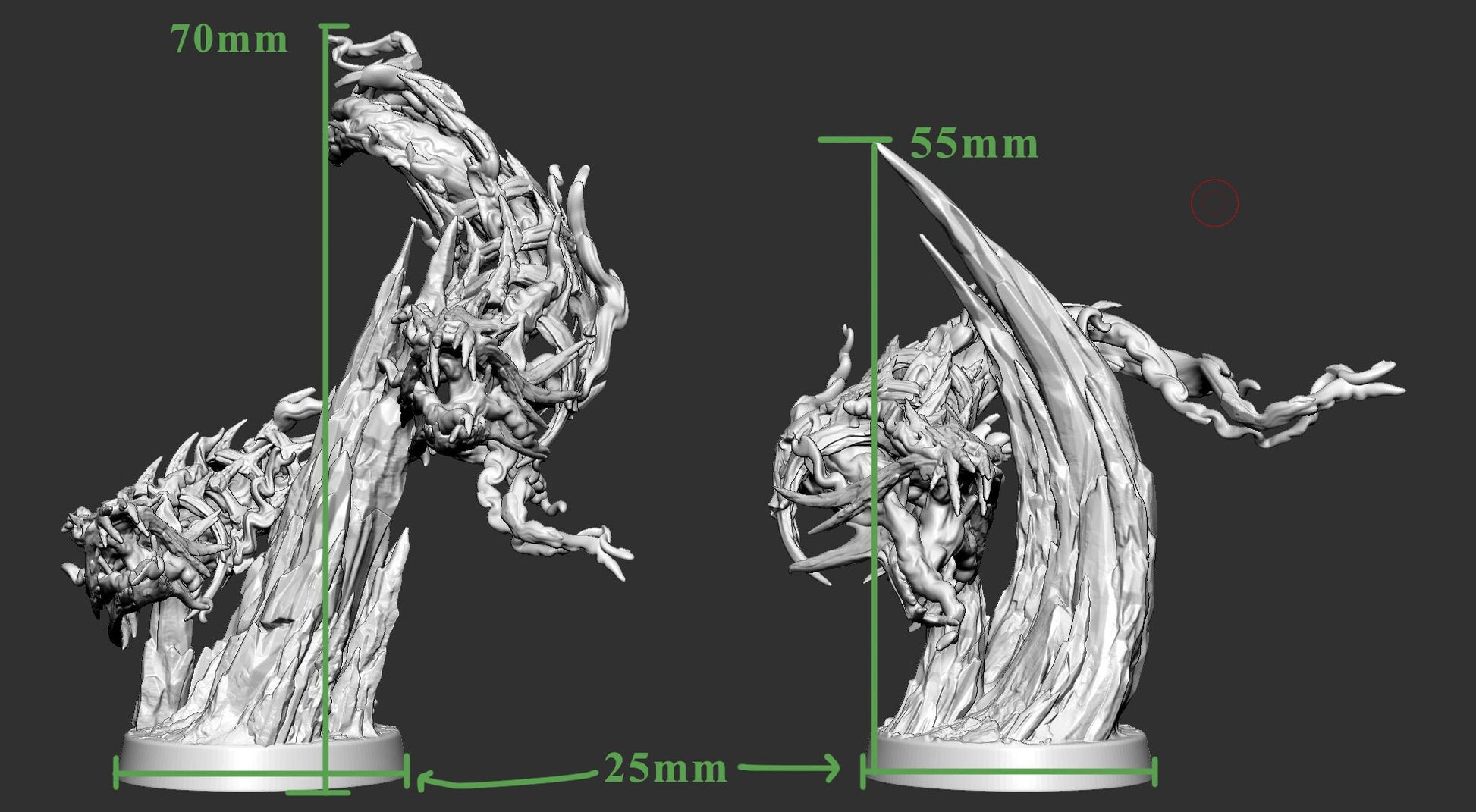 Ice Serpent - Mini Monster Mayhem Printed Miniature | Dungeons & Dragons | Pathfinder | Tabletop