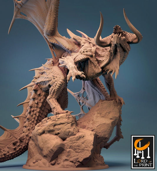 Black Dragon - Lord of the Print Miniature | Dungeons & Dragons | Pathfinder | Tabletop