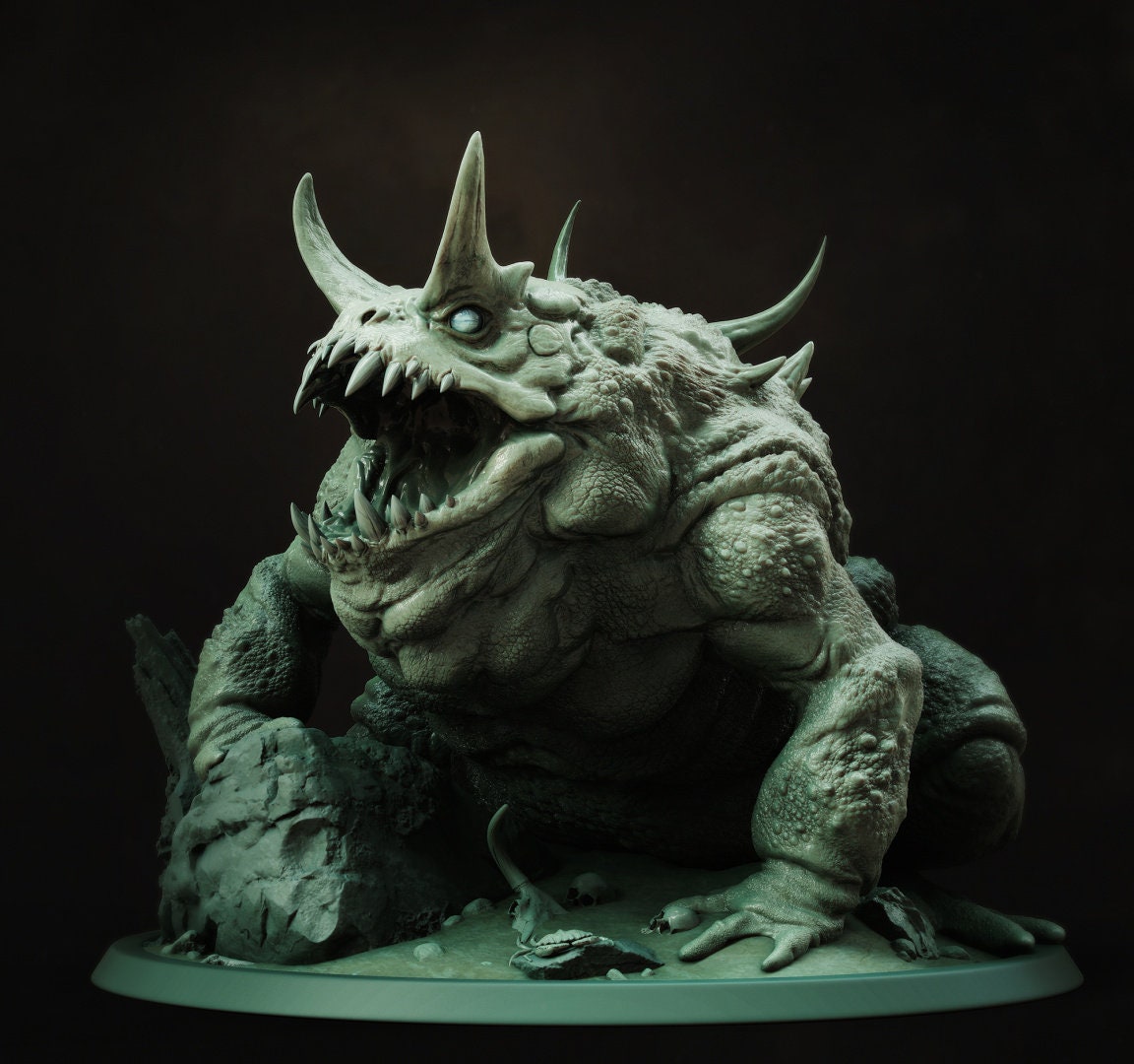 Giant Toad Painted Model - Lord of the Print Miniature | Dungeons & Dragons | Pathfinder | Tabletop