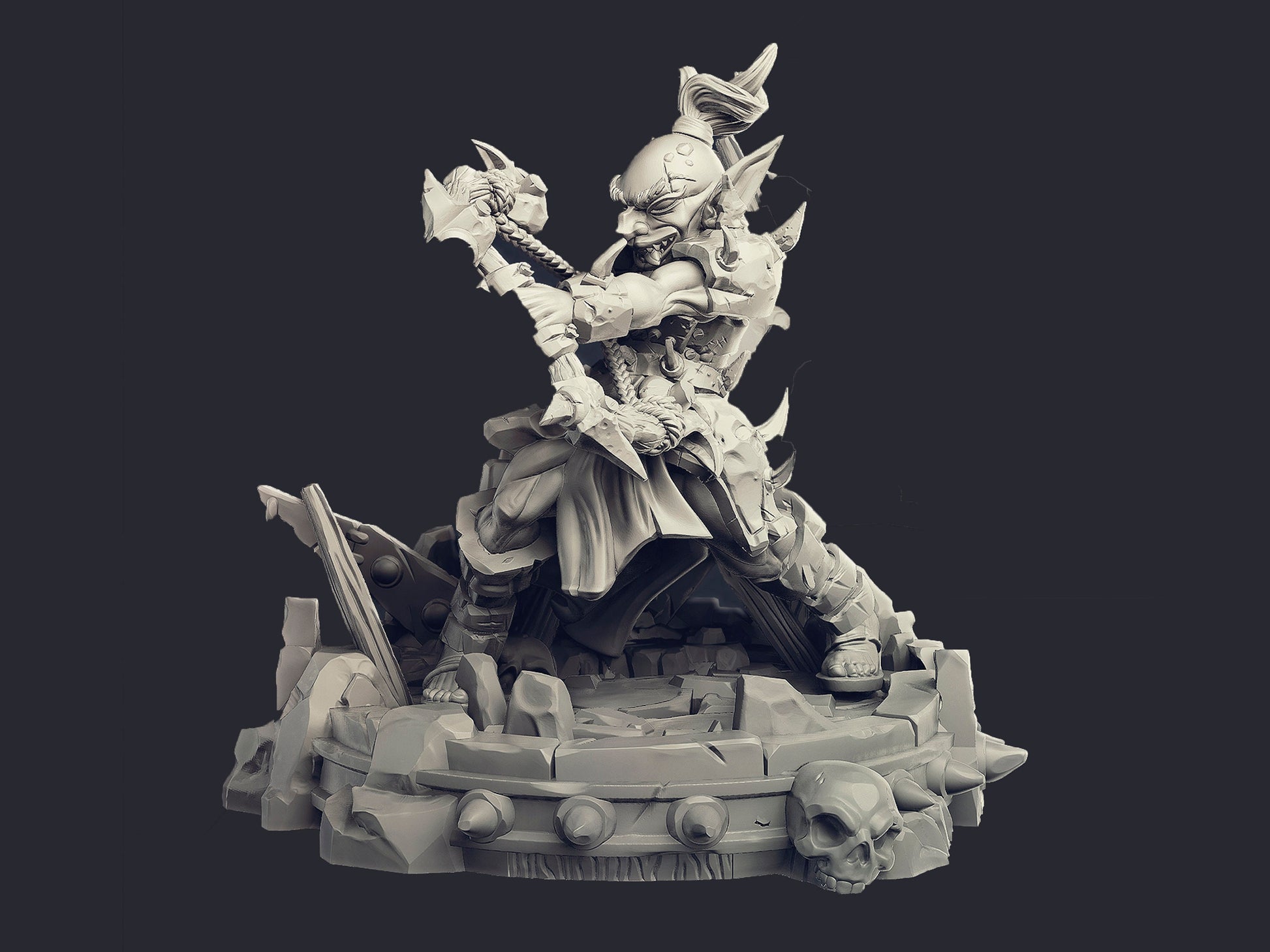 Cinia, Goblin Ranger Painted Model - Cast n Play Printed Miniature | Dungeons & Dragons | Pathfinder | Tabletop