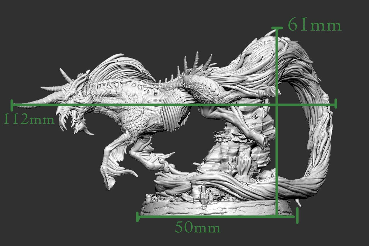 Wraithful Kirin - Mini Monster Mayhem Printed Miniature | Dungeons & Dragons | Pathfinder | Tabletop