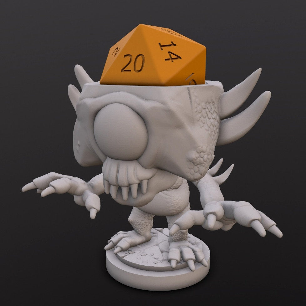 Dice Head - Cyclops | Nothic - Dice Heads Printed Miniatures | Dungeons & Dragons | Pathfinder | Tabletop