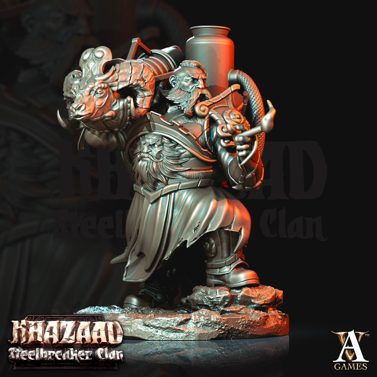 Steelbreaker Firespitter - Archvillain Games Printed Miniature | Dungeons & Dragons | Pathfinder | Tabletop