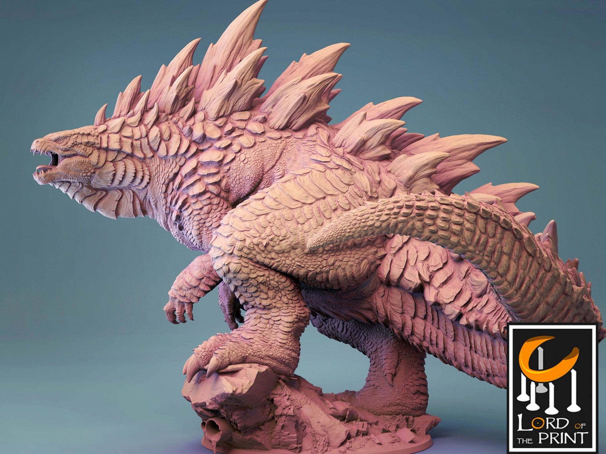 Gojira Painted Model | Godzilla | Kaiju Monster - Lord of the Print Miniature | Dungeons & Dragons | Pathfinder | Tabletop