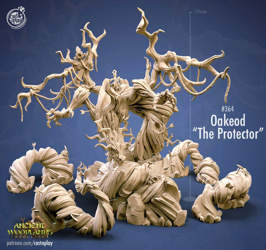 Oakeod Protector, Dragon Trent - Cast n Play Printed Miniature | Dungeons & Dragons | Pathfinder | Tabletop
