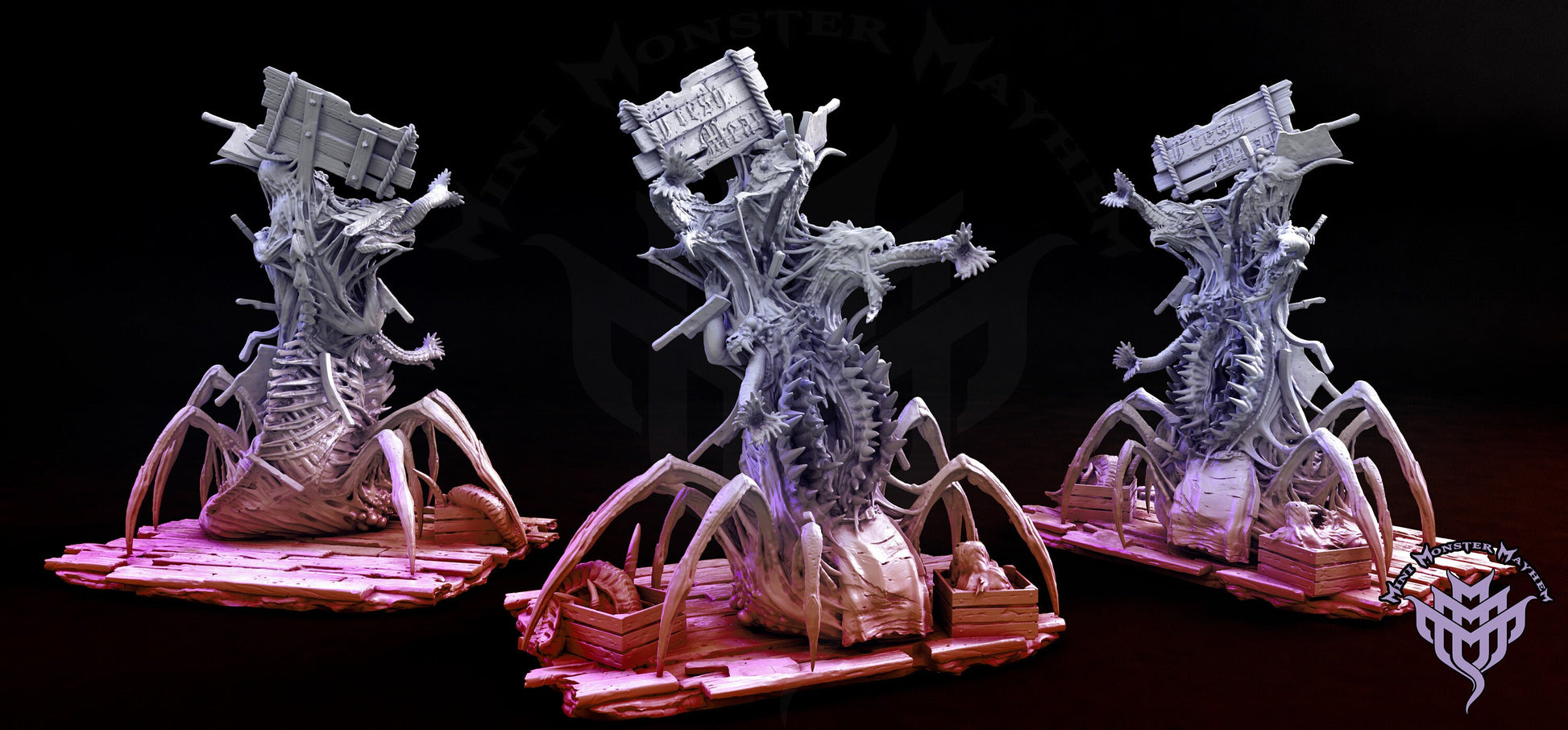 Infected Butcher - Mini Monster Mayhem Printed Miniature | Dungeons & Dragons | Pathfinder | Tabletop