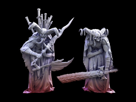 Cursed Monks - 2 Mini Monster Mayhem Printed Miniatures | Dungeons & Dragons | Pathfinder | Tabletop