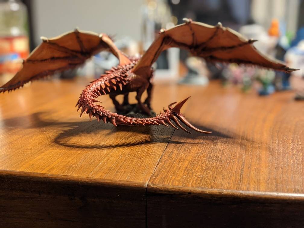 Adult Red Dragon Painted Model - Lord of the Print Miniature | Dungeons & Dragons | Pathfinder | Tabletop