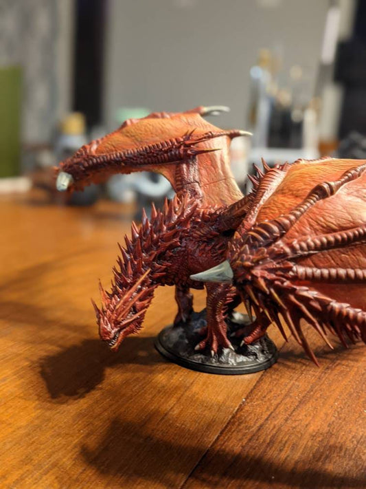 Adult Red Dragon Painted Model - Lord of the Print Miniature | Dungeons & Dragons | Pathfinder | Tabletop