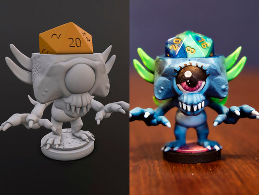 Dice Head - Cyclops | Nothic - Dice Heads Printed Miniatures | Dungeons & Dragons | Pathfinder | Tabletop