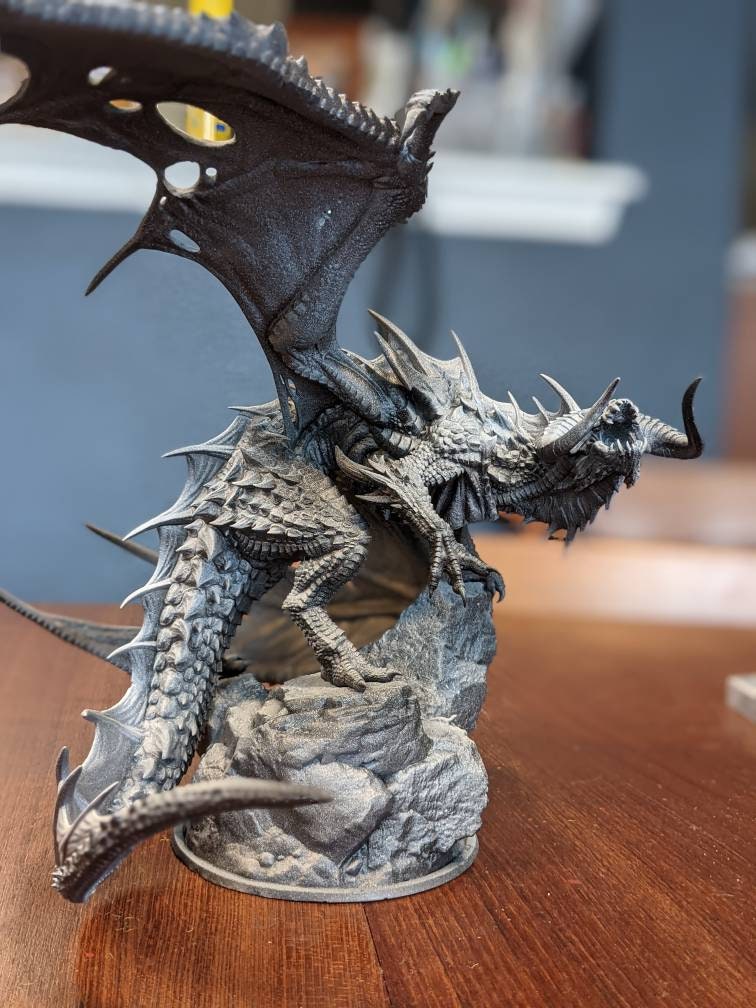 Black Dragon - Lord of the Print Miniature | Dungeons & Dragons | Pathfinder | Tabletop