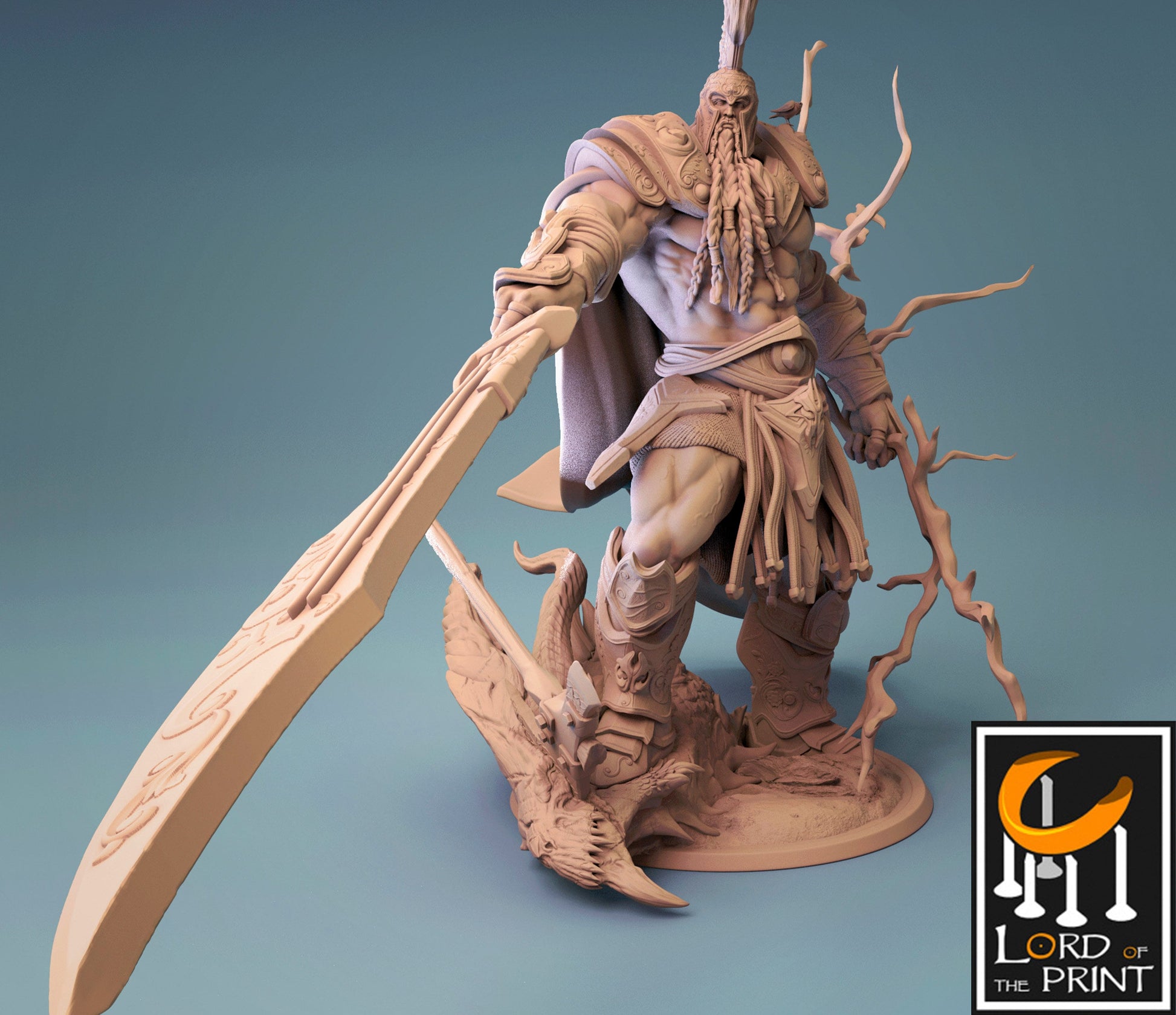 Viking Frost Giant, Standing - Lord of the Print Miniature | Dungeons & Dragons | Pathfinder | Tabletop